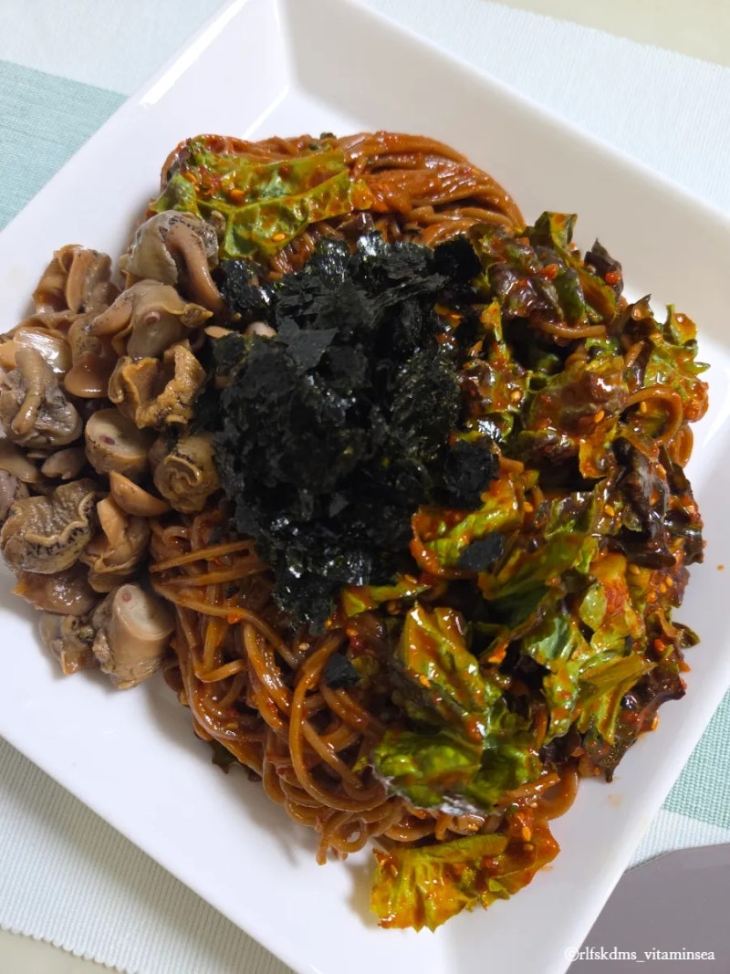 골뱅이 비빔막국수 레시피 메밀 쟁반막국수 양념장 소스