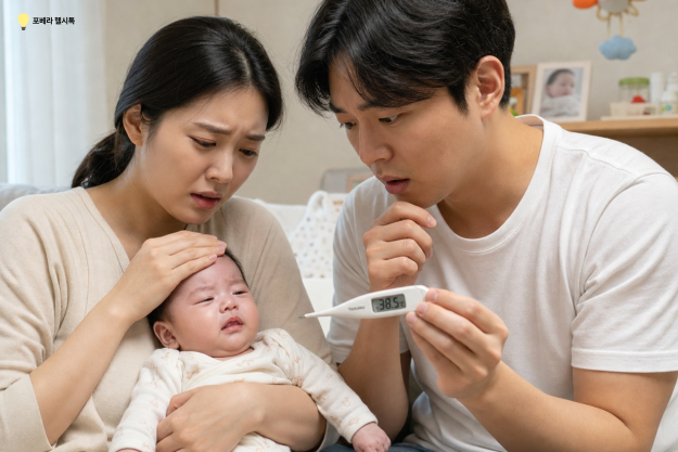  아기 열 38도 넘으면 병원 가야 할까? 예방접종 후 열 대처법 총정리