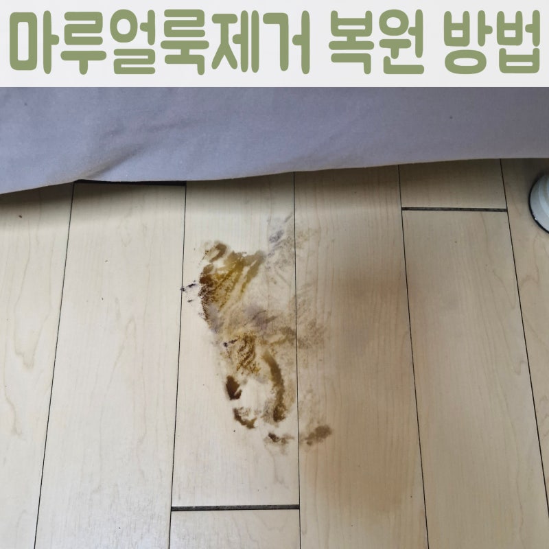마루얼룩제거, 염색약 자국 없애기 실패 원상복구 복원 후기 비용