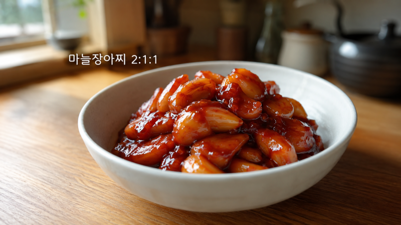 "간장만 부으면 물러진다더니.." 고추장 마늘장아찌 양념 비율 2:1:1, 아삭하고 안 무르는 진짜....