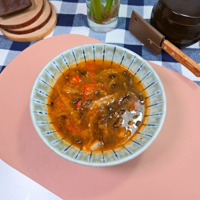 얼큰 유동 번데기탕 술안주 레시피