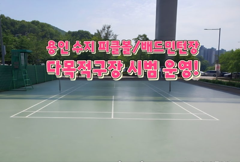용인 수지 피클볼: 배드민턴장 다목적구장 시범운영
