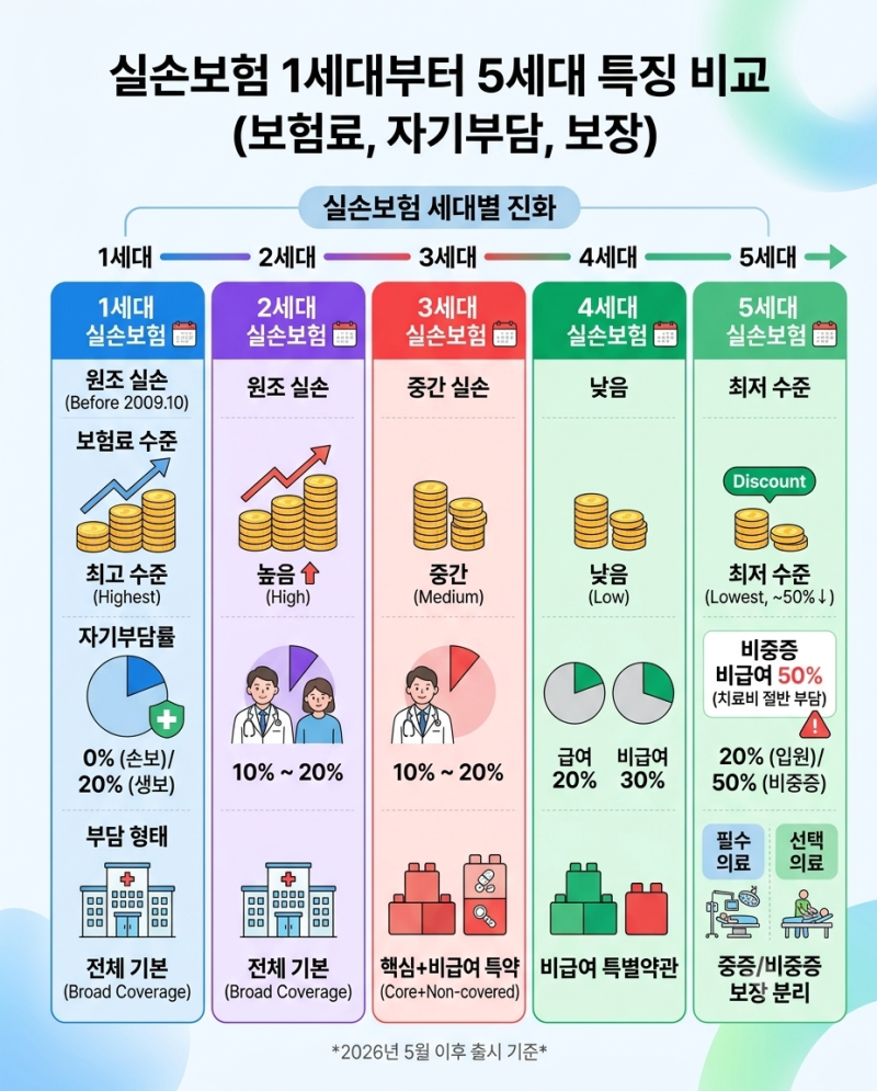 5세대 실손보험 어떤 것이 달라졌나.. 알아보았더니...
