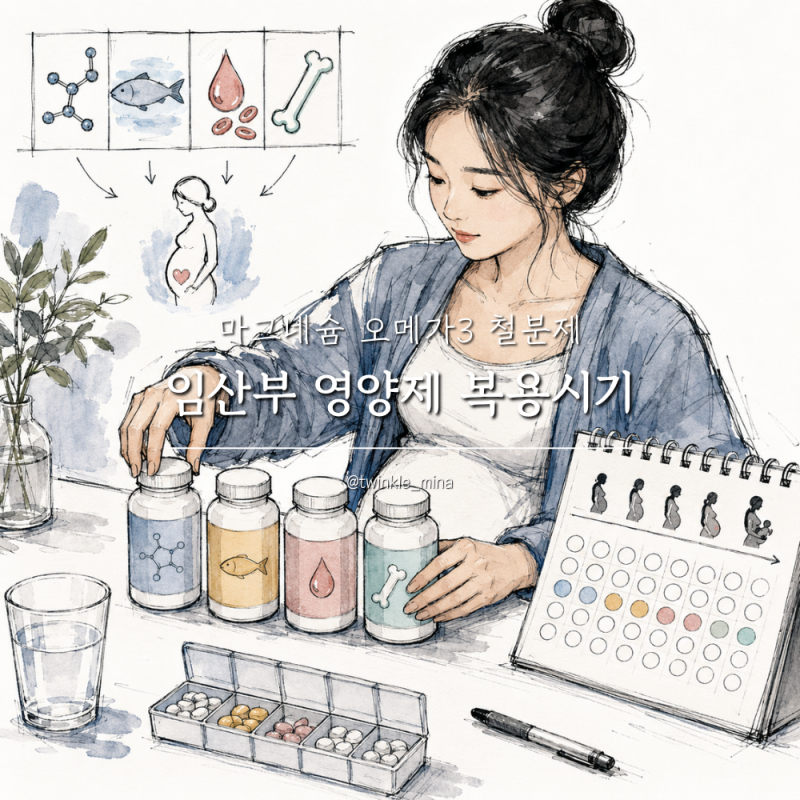 임산부 영양제 마그네슘 오메가3 철분제 복용시기