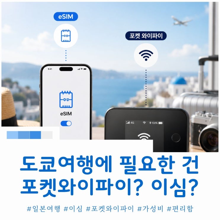  일본 이심 포켓와이파이 사용 도쿄 여행 장점 단점 후기