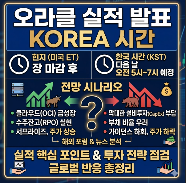 26년 <b>오라클</b> 4분기 <b>실적 발표</b>시간 주가영향 시나리오