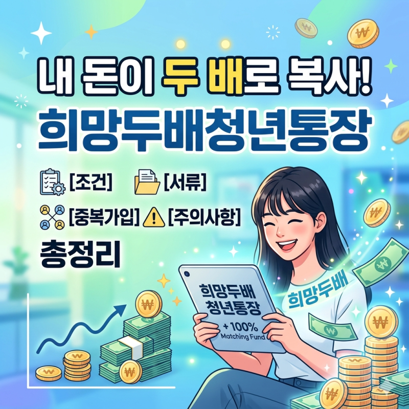 희망두배청년통장 서울시 조건·서류·중복가입·주의사항 총정리 내 돈이 두 배로 복사?
