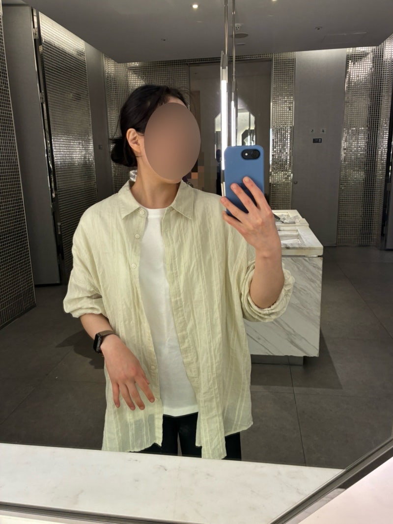 리뷰_탑텐 텐텐데이 시어 레이스 오버핏 셔츠 & 컴포트 와이드 이지 슬랙스