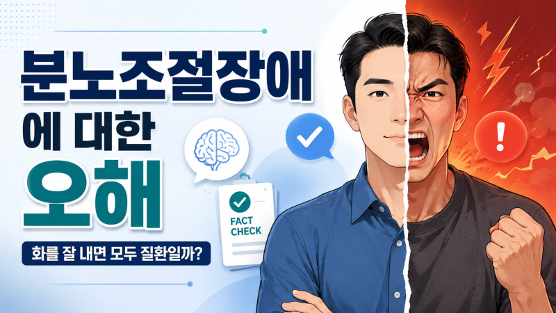 분노조절장애에 대한 오해: 화를 잘 내는 성격과 의학적 질환은 다릅니다