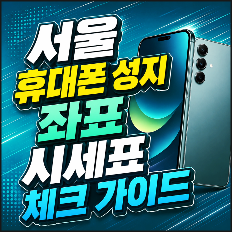  서울 휴대폰 성지 좌표 시세표 체크 가이드