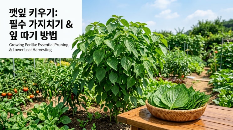  깻잎 키우기 순지르기 및 아랫잎 수확 방법