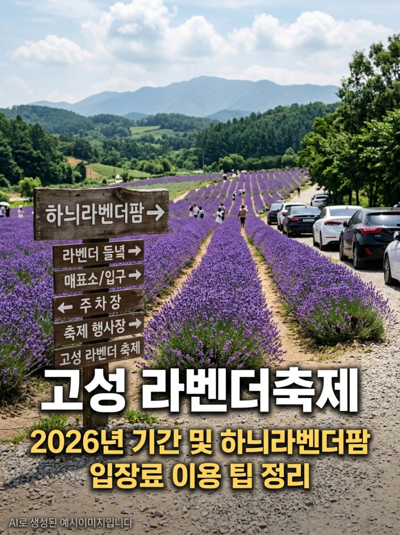 2026년 고성 라벤더축제 기간 및 하늬라벤더팜 입장료 이용 팁 정리