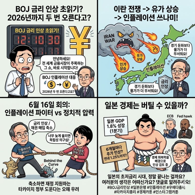 BOJ 금리 인상 초읽기, 2026년 두 번 오른다고요?