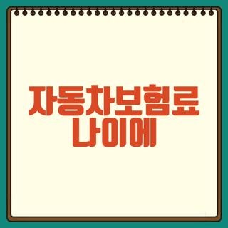 자동차보험료 나이에, 직접 겪어보고 알게 된 현실 절약 꿀팁