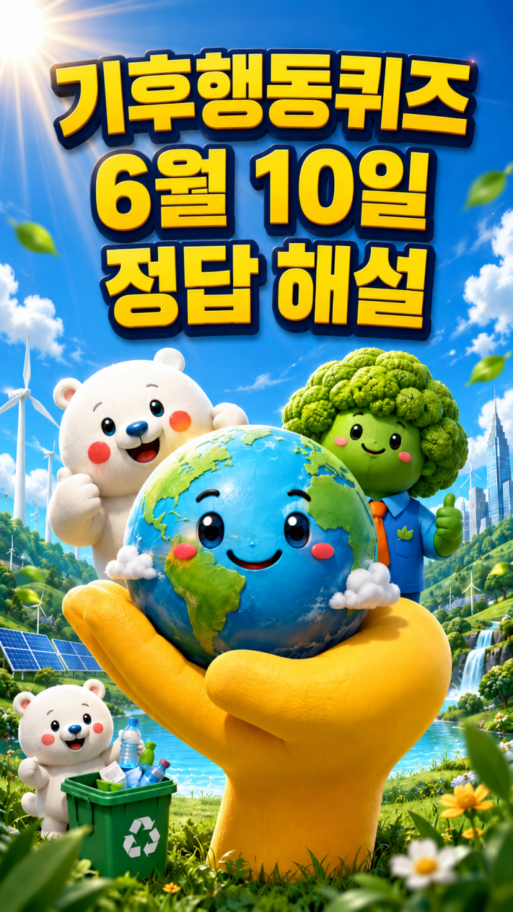  6월 10일 기후행동퀴즈 정답 공개 (오늘 문제 해설·기후위기 인권)