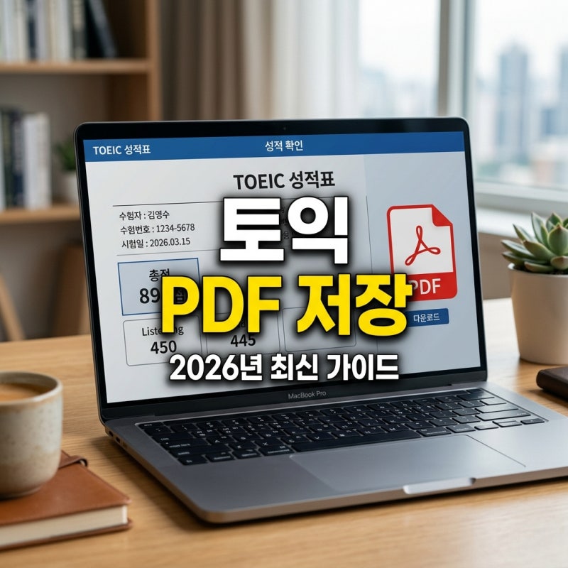 토익 성적표 pdf 저장 방법! 무료 출력 및 기간 확인 총정리