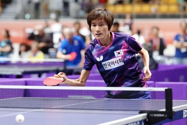 57세 현정화, 32년 만의 코트 복귀…세계대회 3전 전승 화제 역시 탁구 전설! 현정화, 세계마스....
