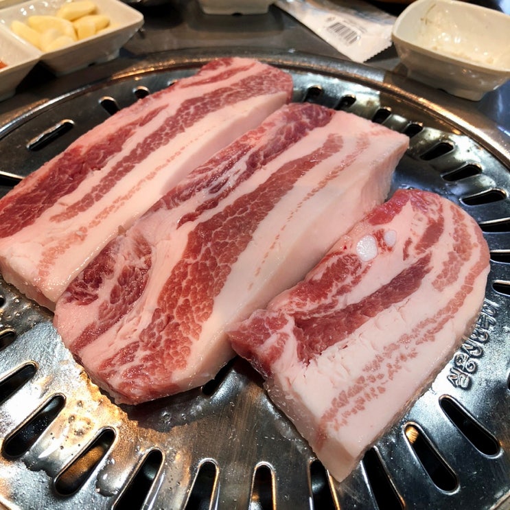  송도 고기집 맛집 엄차고 삼겹살 물냉면 김치찌개