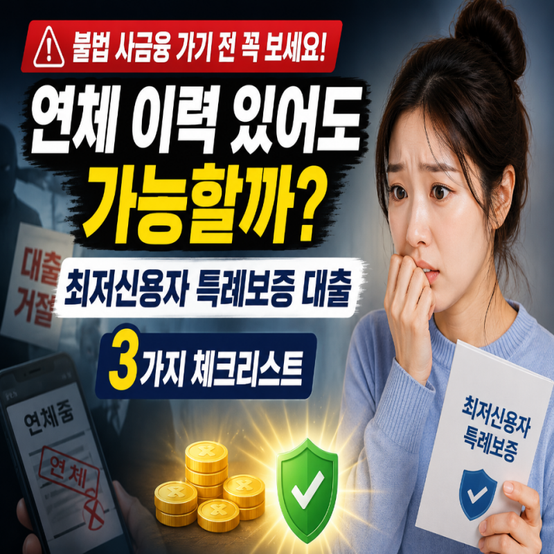 신용평점 하위 10% 최저신용자 특례보증 대출 신청 후기 서류 절차 총정리