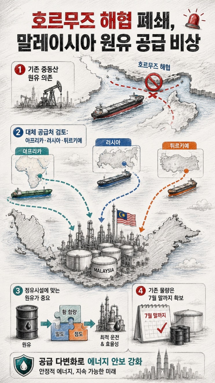 <b>호르무즈 해협 폐쇄</b>에 말레이시아도 비상, 아프리카·러시아... 