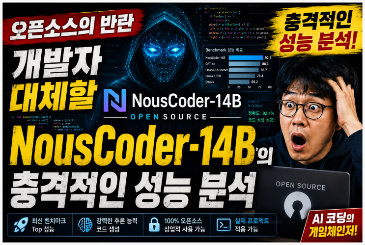  오픈소스의 반란, 개발자 대체할 NousCoder-14B의 충격적인 성능 분석