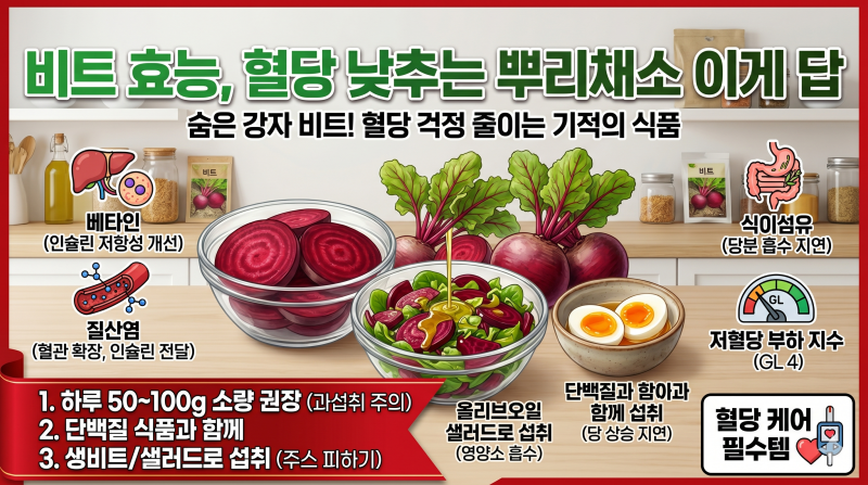비트 효능, 혈당에 좋은 채소는 이게 답