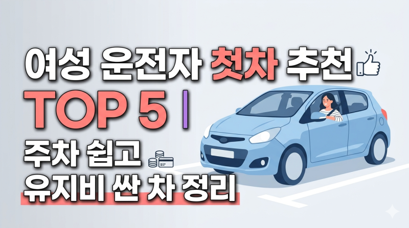 여성 운전자 첫차 추천 TOP5 ㅣ 주차 쉽고 유지비 싼 차 정리