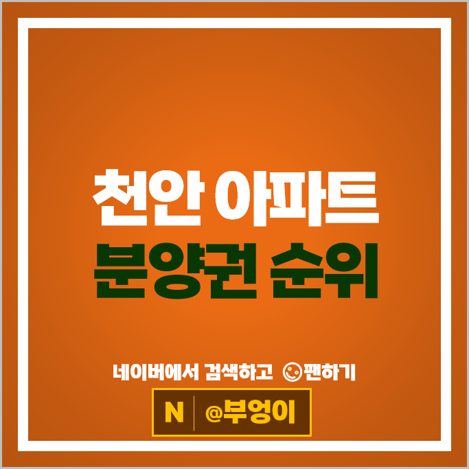  천안 아파트 분양권 순위 : e편한세상성성호수공원 천안아이파크시티 시세