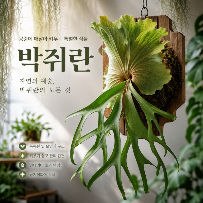 [박쥐란 키우기] 공중에 매달아 키우는 특별한 식물의 매력