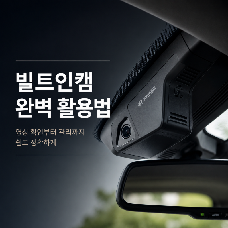 "현대기아자동차 빌트인캠 보는법" 스마트폰과 차량에서 확인하는 방법 총정리