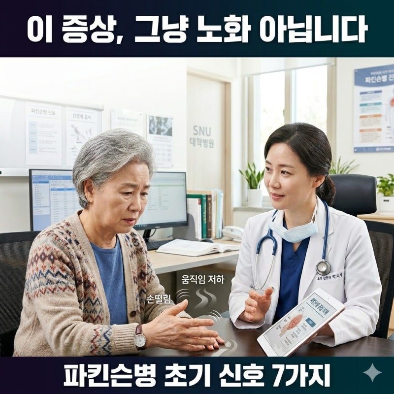 파킨슨병 초기 신호 7가지, 이런 증상이 있다면 확인이 필요합니다