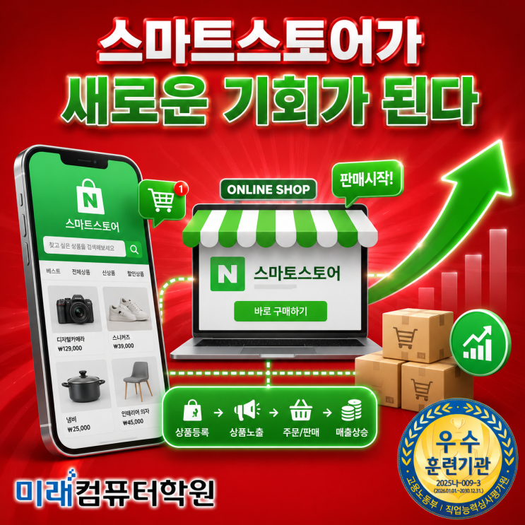  부산·김해·양산 스마트스토어 교육! 네이버 쇼핑몰 운영 실무로 온라인 창업 시작하기