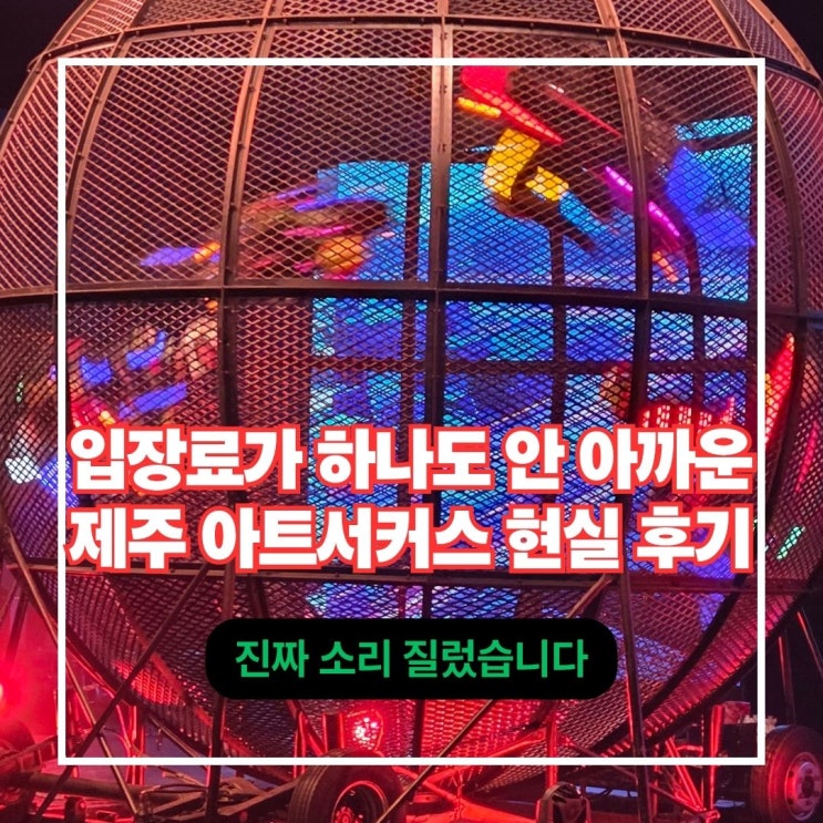 제주 서쪽 가볼만한 곳 아트서커스 후기 - 처음 보고 진짜 소리 질렀습니다