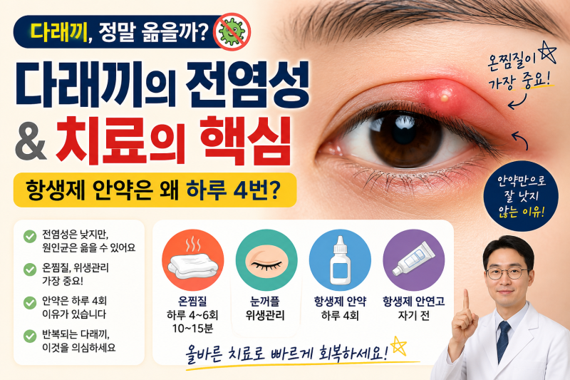 다래끼는 전염될까?