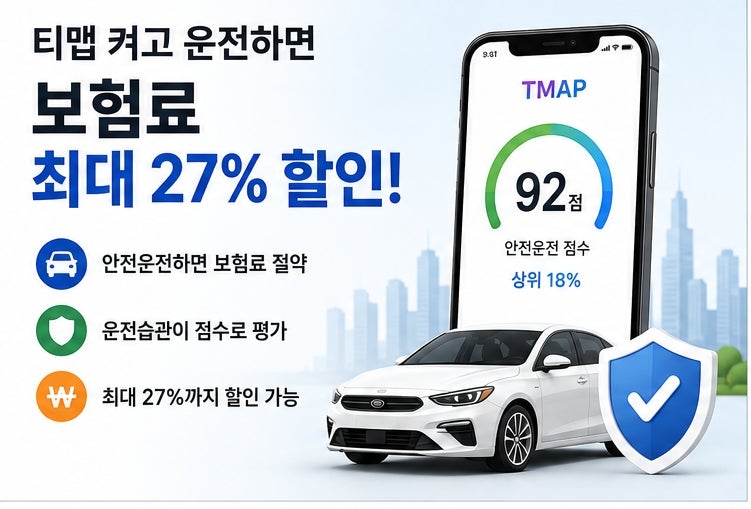 티맵 켜고 운전만 해도 보험료 줄어드는 이유 UBI 특약 완벽 설명