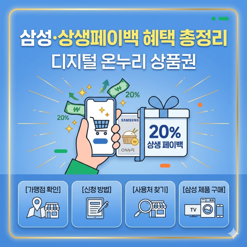 삼성 디지털온누리상품권 사용처 확인하고 20% 상생페이백 받는 법 총정리!