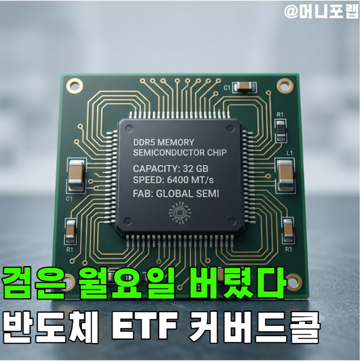  검은 월요일도 버텼다, "TIGER 반도체탑10 커버드콜 ETF" 다른 이유