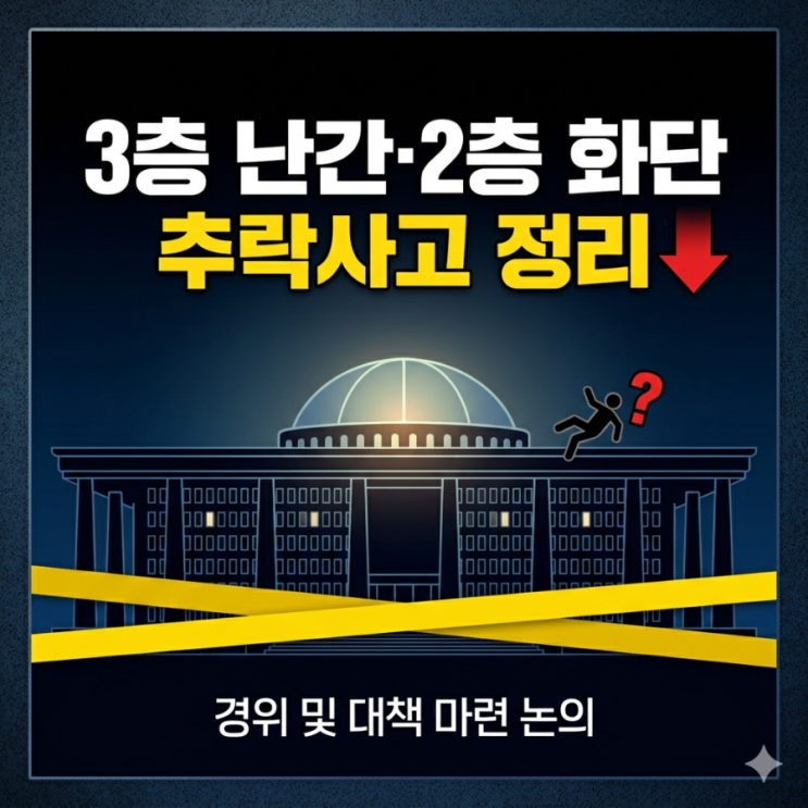 <b>국회 의원회관 추락</b>사고, 50대 남성 심정지