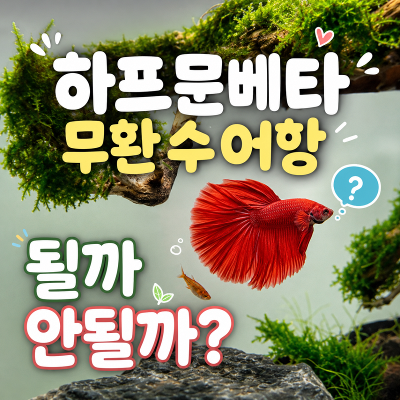 하프문 베타 물고기 키우기, 무환수 어항 꾸미기