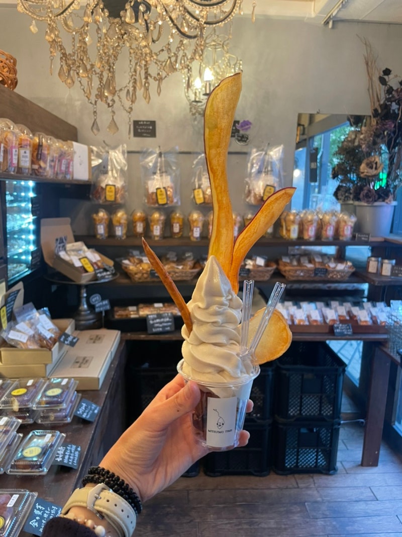 후쿠오카 디저트 맛집 고구마 아이스크림 미츠이모 타임 야쿠인점.