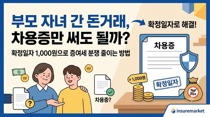 부모 자녀 간 돈거래, 차용증만 써도 될까? 확정일자 1,000원으로 증여세 분쟁 줄이는 방법