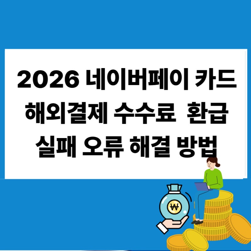 네이버페이 머니 카드 해외결제 수수료 환급 및 실패 오류 해결 방법