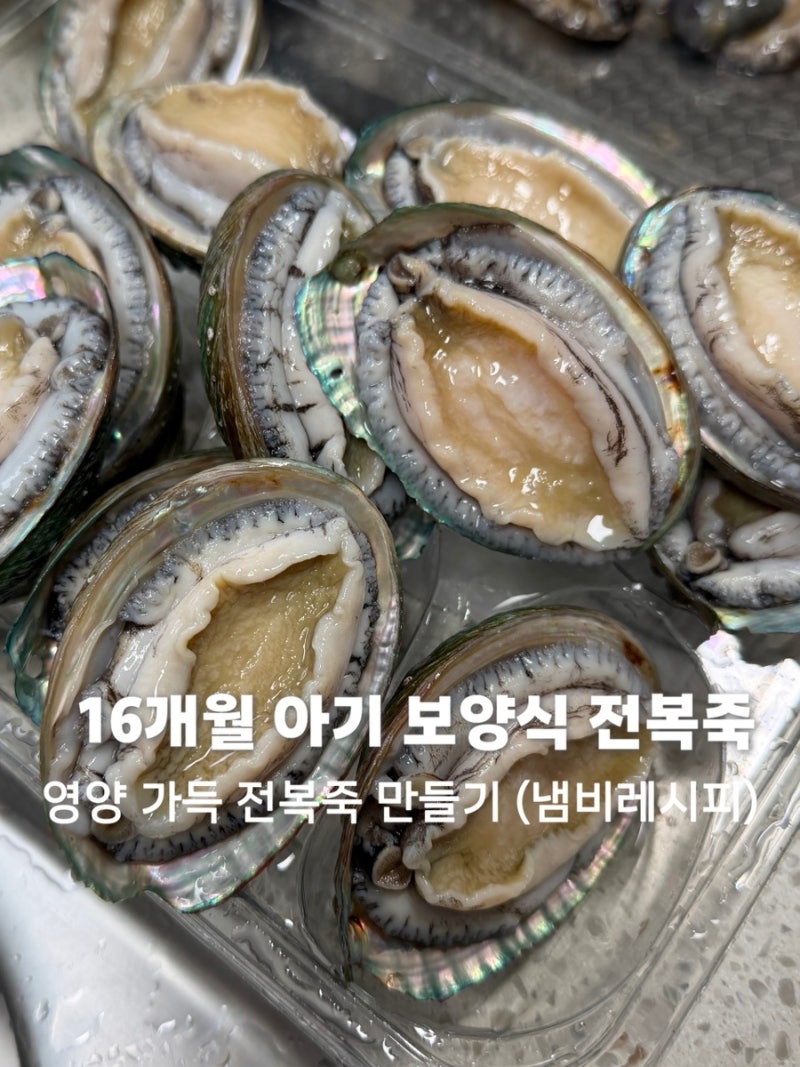 16개월 아기 보양식 전복죽 만들기 (냄비 레시피)