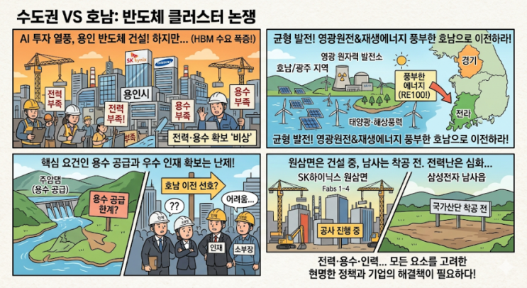 <b>호남</b> 및 광주지역으로의 '<b>반도체 클러스터</b> 지방 이전론'과 '남부... 