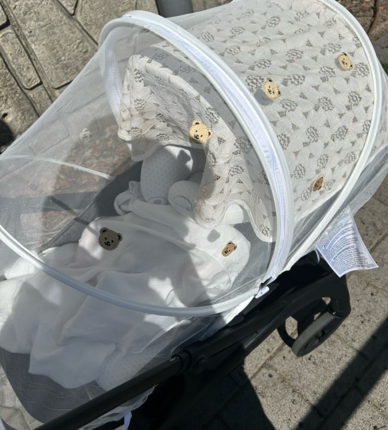 [내돈내산]명신키키 유모차 모기장/헬로미니미 유모차 햇빛가리개/마니또 듀라론 아이스 냉....