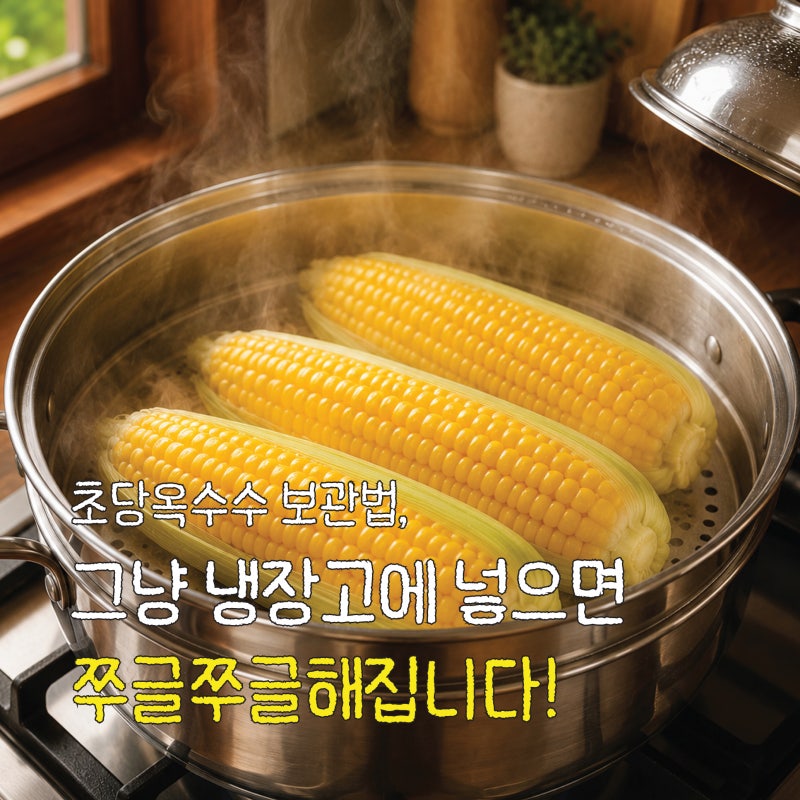 초당옥수수 보관법, 냉장고에 그냥 넣으면 쭈글해집니다 (냉장·냉동·해동법)