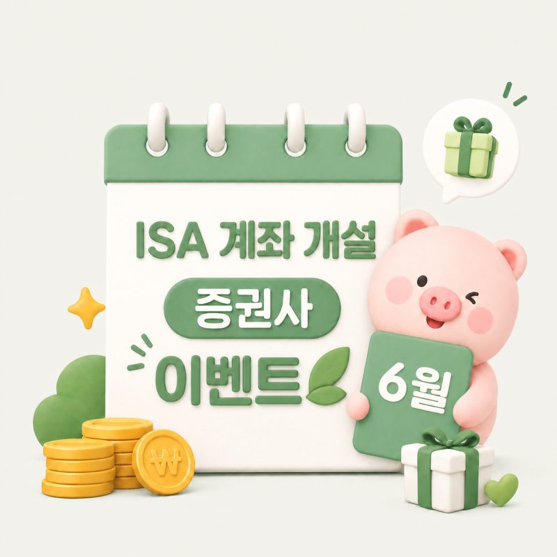 ISA 계좌 개설 증권사 이벤트 정리 (6월)