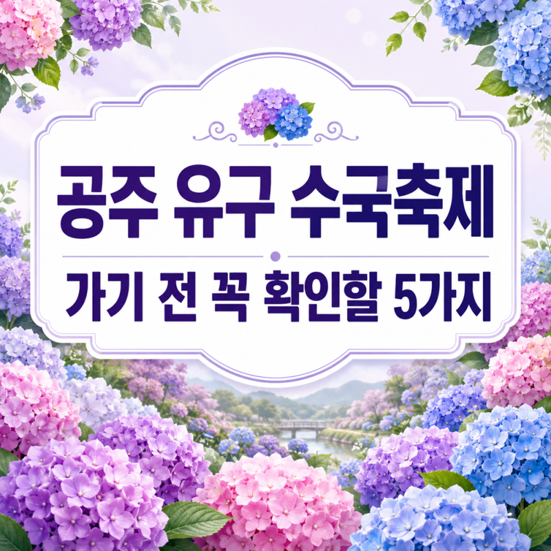 공주 유구 색동수국축제, 가기 전 꼭 확인할 5가지