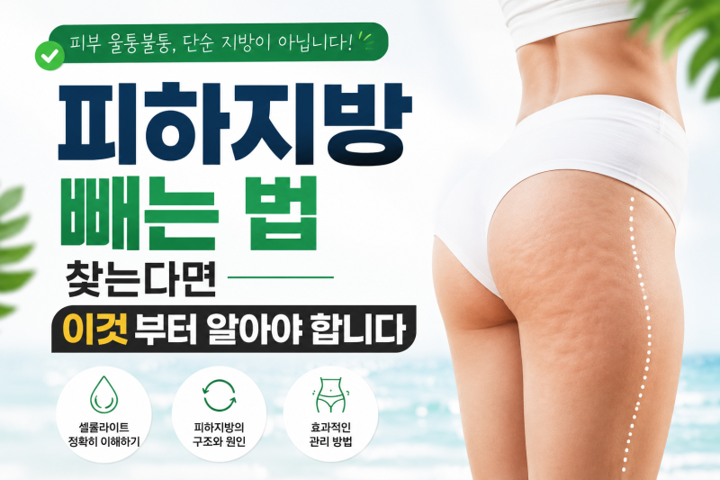 피하지방 빼는 법 찾는다면 이것부터 알아야 합니다!