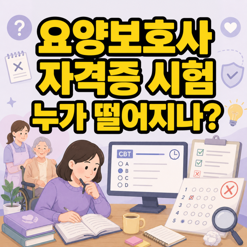 요양보호사 자격증 시험 누가 떨어지나? 합격률 90%라는데 의외로 많은 실수